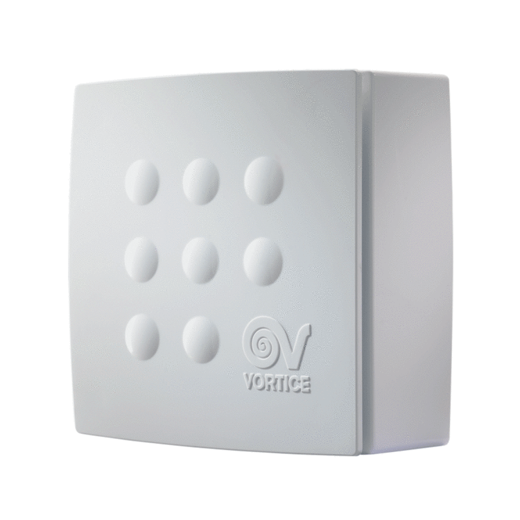 Aspiratore centrifugo Vortice VORT QUADRO Micro 80 T da condotto con Timer Ø 80 mm
