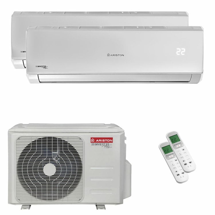 Condizionatore Ariston ALYS R32 dual split 9000+12000 BTU inverter A++ unità esterna 5.3 kW