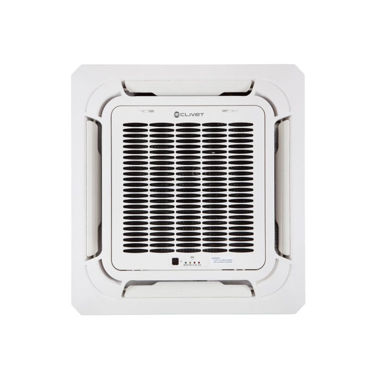 Condizionatore Clivet BOX 2 650x650 cassetta 4 vie dual split 9000+18000 BTU inverter A++ unità esterna 5.3 kW