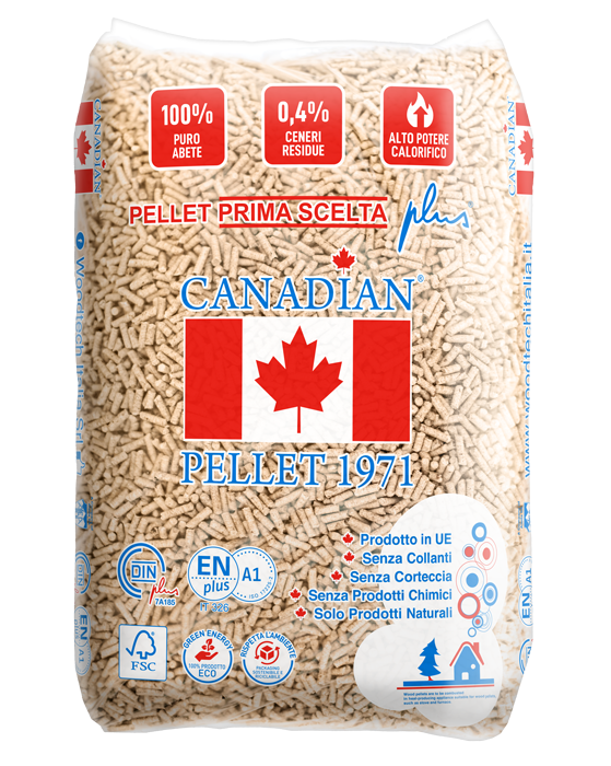 Canadian pellet bancale da 66 sacchi da 15 kg